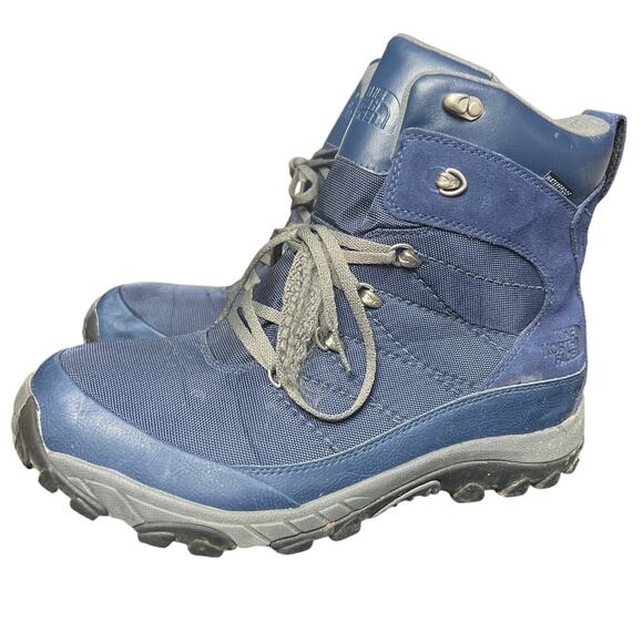 The North Face Waterproof Men's Size 12 Chilkat Cosmic Blue Hiking Boots - Picture 1 of 7